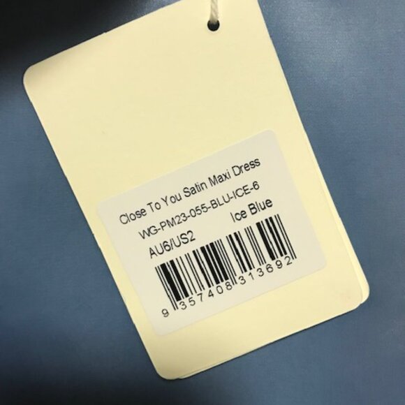 Peppermayo Dresses Peppermayo Blue Slip Dress Wedding Guest Cowl